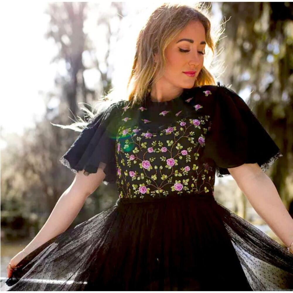 Ivy City Co NWOT Primrose floral black mini dress Size XS